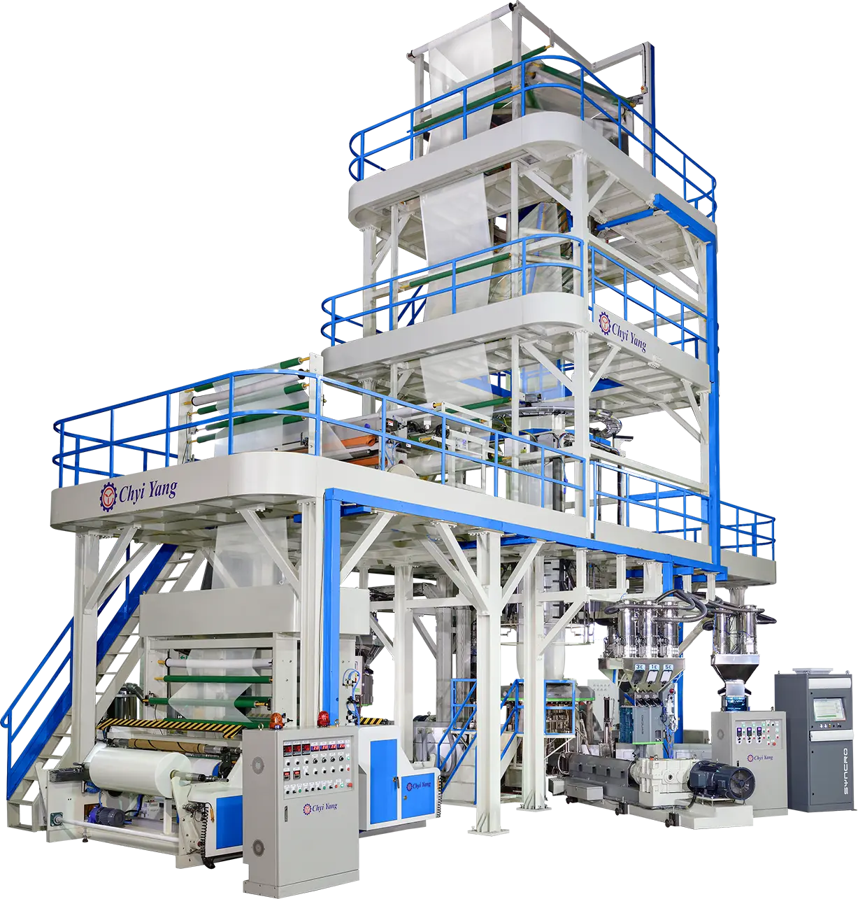 Extrusion de películas plásticas Uso de reguladores de frecuencia